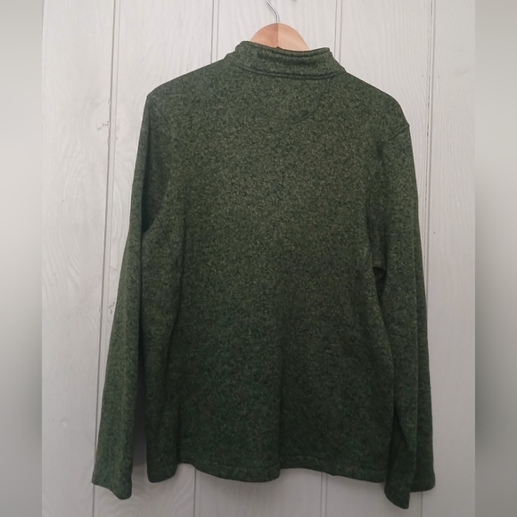 Woolrich Mens Green Pullover Sweater 1/4 Zip Size Large - Picture 4 of 6